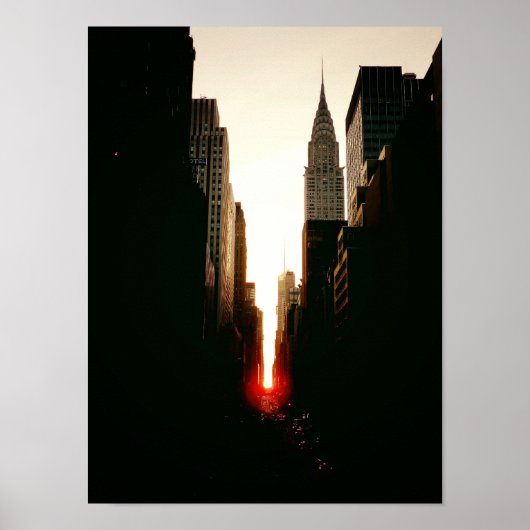 Poster Manhattanhenge et Chrysler Building, Small (Devant)