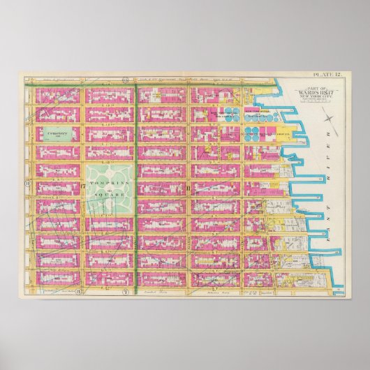 Poster Manhatten, New York 2 (Devant)