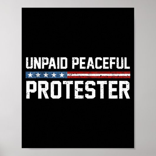 Poster Manifestant Pacifique Non Rémunéré (Devant)