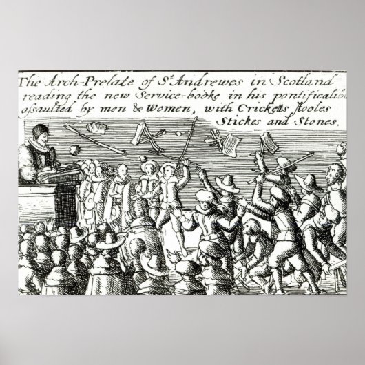 Poster Manifestants à Édimbourg, 1637 (Devant)