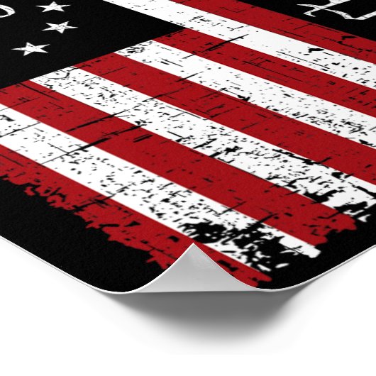 Poster Manifestation à la main Nous Le Peuple Drapeau Pro (Coin)