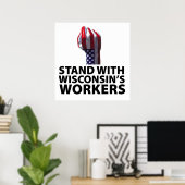 Poster Manifestation au Wisconsin (Bureau à domicile)