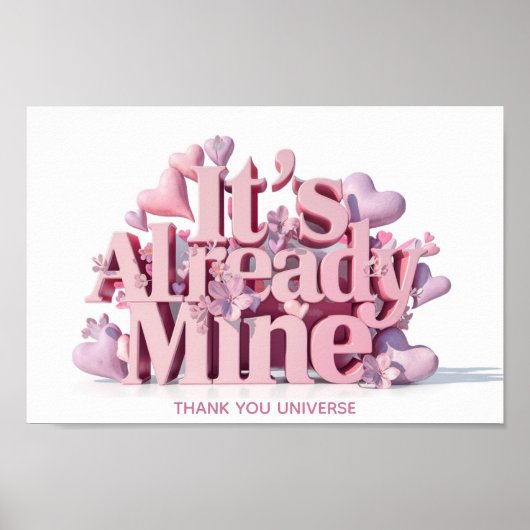 Poster *~* Manifestation d'attraction de la loi sur le co (Devant)