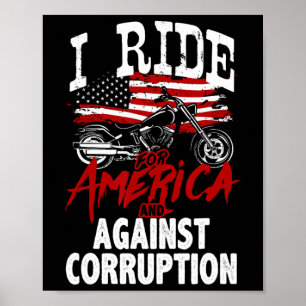 Poster Manifestation de motards anti-Trump résistant cont
