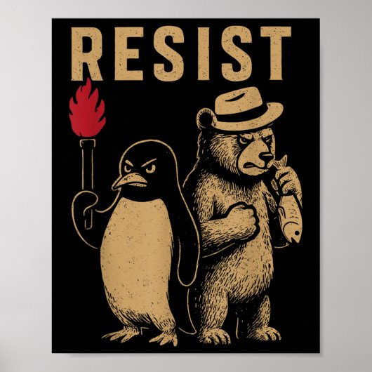Poster Manifestation de Pingouins Contre Tari (Devant)