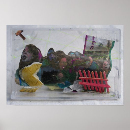 Poster Manifestation Grève étudiante K7 1986 Médias mixte (Devant)