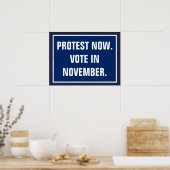 Poster Manifestation maintenant vote en novembre élection (Cuisine)