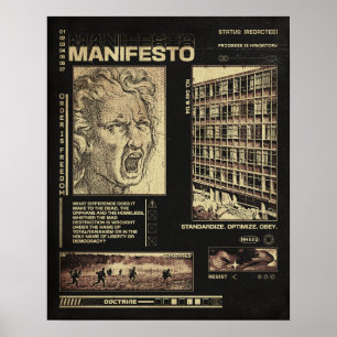 Poster Manifeste - Conception Brutaliste