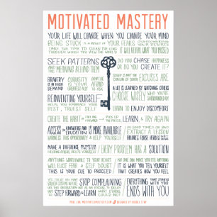 Poster Manifeste de la maîtrise motivée (24 x 36 pouces)