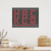 Poster Manifeste hacker Typographie Art (Cuisine)