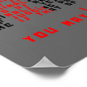 Poster Manifeste hacker Typographie Art (Coin)