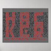 Poster Manifeste hacker Typographie Art (Devant)