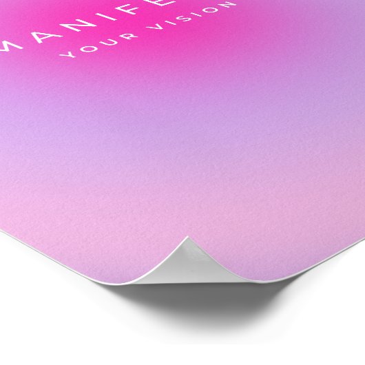 Poster Manifester votre vision Dégradé (Coin)