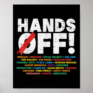 Poster Manifestez Ne touchez pas à Medicare Sécurité soci