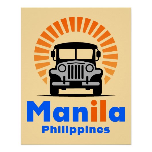 Poster Manille Philippines Asie du Sud-Est (Devant)