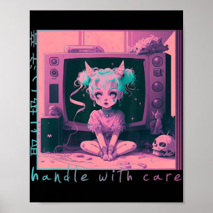 Poster Manipuler avec soin Pastel Goth Kawaii Anime Menhe