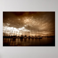 Manly Yacht Club dans les tons Sepia Dramatiques