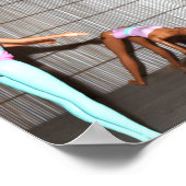 Poster Mannequins faisant de l'exercice. (Coin)