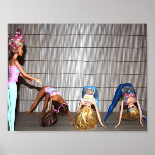 Poster Mannequins faisant de l'exercice. (Devant)