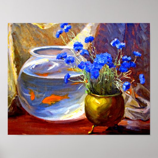Poster Mannheim - Aquarium et Fleurs (Devant)