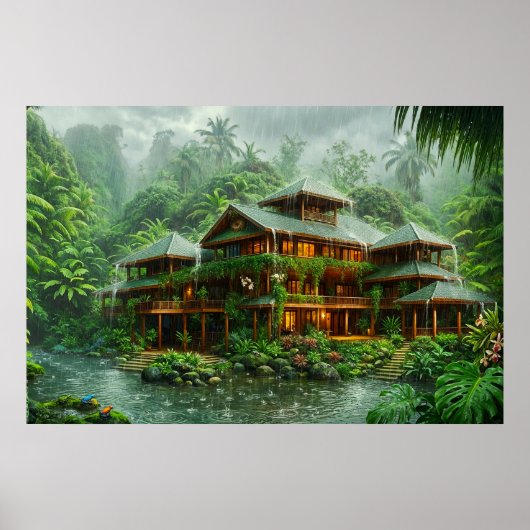 Poster Manoir de la Forêt Tropicale Humide (Devant)