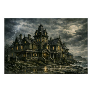 Poster Manoir Victorien par BurnsInHell