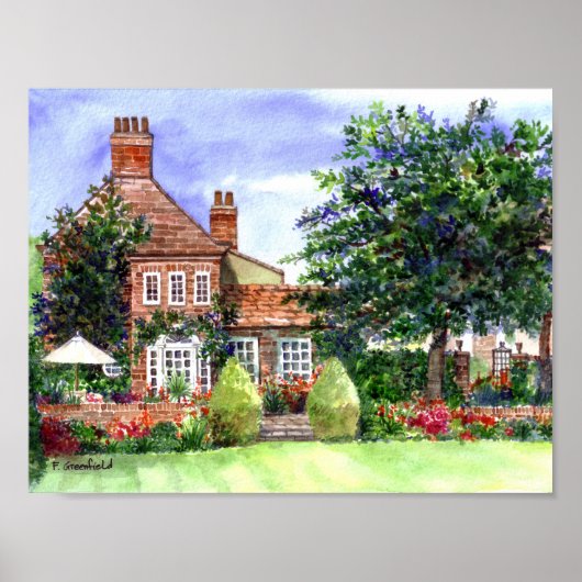 Poster Manor House York par Farida Greenfield (Devant)