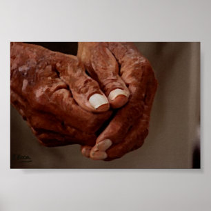 Poster Manos envejecidas Huiles originales Atwork Impresi