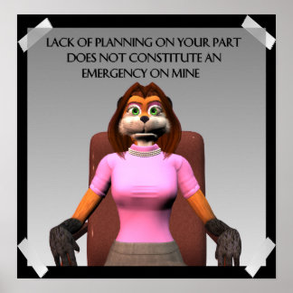 Poster Manque d'affiche de planification