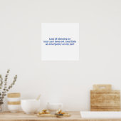 Poster Manque de planification (Cuisine)