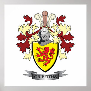 Poster Manteau de crête de famille de Griffiths des bras