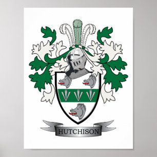 Poster Manteau de crête de famille de Hutchison des bras
