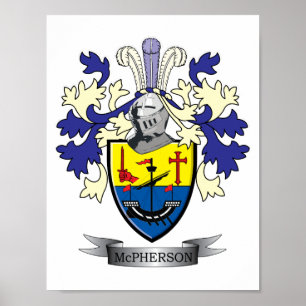 Poster Manteau de crête de famille de McPherson des bras