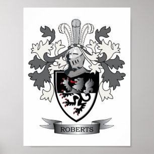 Poster Manteau de crête de famille de Roberts des bras
