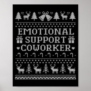 Poster Manteau de Noël laid drôle pour collègue de soutie
