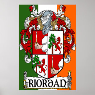 Poster Manteau de Riordan de copie irlandaise de drapeau