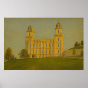 Poster Manti Utah Temple Painting™ LDS Wall Art