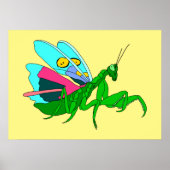 Poster Mantis de prière colorée (Devant)