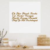 Poster Mantra de Gayatri (Cuisine)