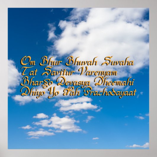 Poster Mantra de Gayatri (Devant)