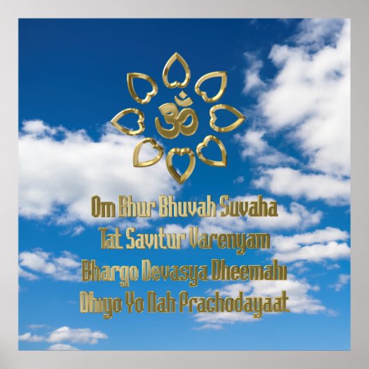 Poster Mantra de Gayatri (Devant)