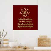 Poster Mantra de Gayatri (Cuisine)