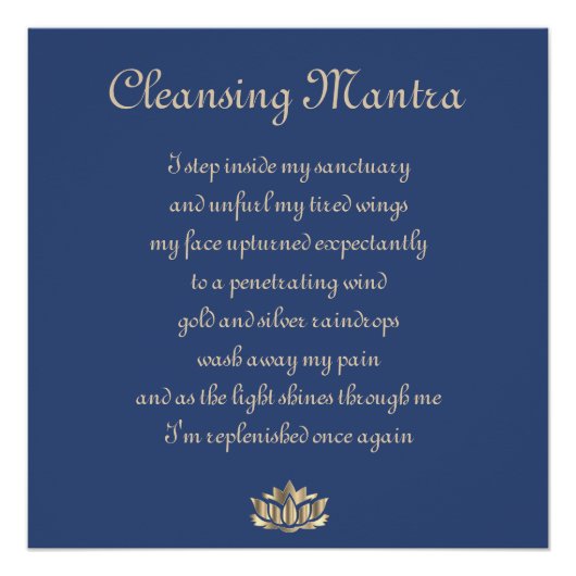Poster Mantra nettoyant (Devant)