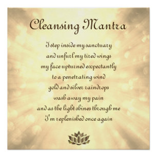 Poster Mantra nettoyant