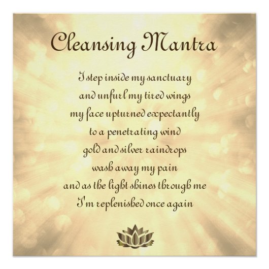 Poster Mantra nettoyant (Devant)