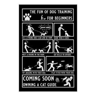 Poster Manuel d'instruction de chien amusant