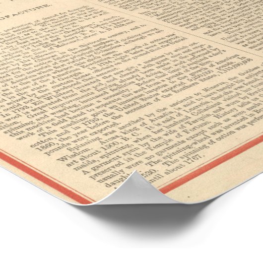 Poster Manufacture de coton ONT Spool de Clark (Coin)