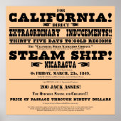 Poster Manufacture Gold Rush California (Devant)