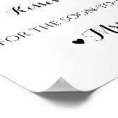 Poster manuscrit combien de baisers jeu de douche de nage (Coin)