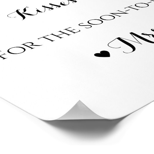 Poster manuscrit combien de baisers jeu de douche de nage (Coin)